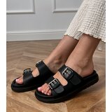 D/CEO Black slides with buckles on straps Klinet | ePonuda.com
