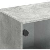 TV omarica s steklenimi vrati betonsko siva 102x37x42 cm | Shoptok.si