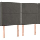  Box spring postelja z vzmetnico LED temno siva 140x200 cm žamet, (20726838) | Shoptok.si
