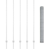 vidaXL Stebri ograje 10 kosov U-kanal 160 cm pocinkano jeklo, Heksagonalna ograja 1.6x10 m pocinkano jeklo | Shoptok.si