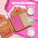 NYX Professional Makeup Gingerbaddie Land Buttermelt paleta highlightera i rumenila nijansa Light/Medium 1 kom | shoptok.hr