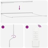  Uvlačiva tenda antracit i bijela 4x3 m tkanina i aluminij - Antracit i bijela 4 x 3 m 1 s bijelim okvirom | shoptok.hr