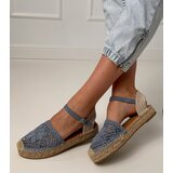 D/CEO Blue perforated espadrille sandals Santos | shoptok.hr