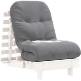  Futon na razvlačenje s madracem bijeli 60x206x11 cm borovina | shoptok.hr