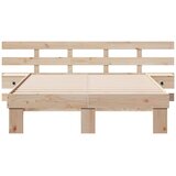  Krevetna konstrukcija Smeđa 140 x 190 cm Čvrsto borovo drvo | shoptok.hr