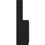 vidaXL Nočna omarica črna 39x35x125 cm inženirski les | Shoptok.si