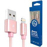 X Wave USB-A na Lightning kabl 1,2 m, 3 A, roze zlatni mesh Cene