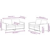  2-dijelni set sofa s jastucima ružičasti baršunasti | shoptok.hr