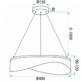 Toolight Viseća stropna lampa G144-CP 40 gold | shoptok.hr