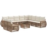 vidaXL Vrtna sedežna garnitura 11 pcs Bež in smetanasto bela, (5000269480) | Shoptok.si