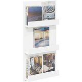  Regal za revije s polico Bela 51 x 11 x 102 cm Konstruiran les, (5000152556) | Shoptok.si