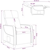  Fotelja s nagibom Tamno smeđa Tkanina | shoptok.hr