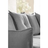 Miuform Siva sklopiva kutna garnitura od samta (s desnim kutom/u obliku slova "U") Lazy Lukka – | shoptok.hr