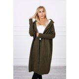 Kesi Hooded sweater in khaki color Cene