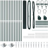 vidaXL varjena žična ograja s 13 špicastimi sidri Zelena 1.4x25 m Jeklo | Shoptok.si