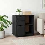  Mobilni ormar Crna 63 5 x 39 x 65 5 cm Čvrsto borovo drvo - Crna Cijene