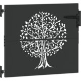  Dvorišna vrata - Vrtna vrata Crna 100 x 100 cm Čelik s praškastim premazom | shoptok.hr