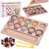  Drvena edukativna slagalica - veliki set od 50 kuglica u boji + sorter! | shoptok.hr