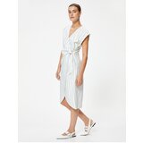 Koton Midi Double Breasted Dress Sleeveless Belt Detailed Slim Fit | ePonuda.com