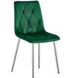 Libra stolica - zeleni baršun / kromirane noge x 2 | shoptok.hr