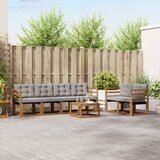  Set vanjskih sofa 7 kom. Prirodna i svijetlo siva | shoptok.hr