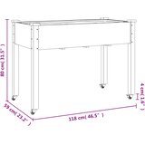  Sadilica s kotačima i oblogom smeđa 118x59x80 cm od jelovine | shoptok.hr