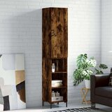  Visoka komoda dimljeni hrast 34 5x34x180cm konstruiranog drva | shoptok.hr
