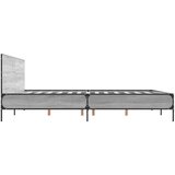  Okvir za krevet boja hrasta 200x200cm konstruirano drvo i metal | shoptok.hr
