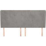  Vzglavje z ušesi svetlo sivo 163x23x118/128 cm žamet, (20792631) | Shoptok.si