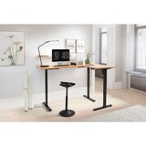 MID.YOU PISALNA MIZA kovina, leseni material črna, barve hrasta | Shoptok.si