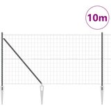 Euro ograda s špicama 10 x 1,4 m Čelik premazan PVC-om Siva | shoptok.hr