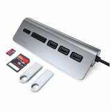 Satechi aluminium type-c usb hub 3x usb 3.0/MicroSD/ siva | ePonuda.com