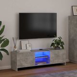 TV ormarić s LED svjetlima siva boja betona 120 x 30 x 36 cm | shoptok.hr