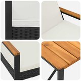  Set vanjskog namještaja 3 pcs Crna i krem-bijela poliratan | Eponuda.com