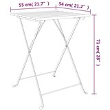  3-dijelni sklopivi bistro set masivno bagremovo drvo i čelik | shoptok.hr
