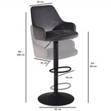 MID.YOU BARSKI STOL, siva | Shoptok.si