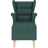  Fotelja od tkanine s tabureom tamnozelena - Tamnozelena 1 S osloncem za noge | shoptok.hr