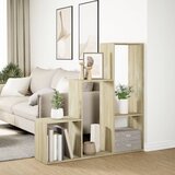 Pregrada regal za knjige 3 razina hrast 123x29x123 cm drveni | shoptok.hr