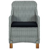 7-dijelni vrtni blagovaonski set od poliratana svjetlosivi | shoptok.hr