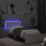  Okvir za krevet s uzglavljem i LED svjetlima bijeli 90x190 cm | shoptok.hr