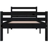  Okvir za krevet od masivnog drva crni 100 x 200 cm | shoptok.hr