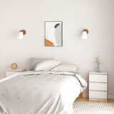 vidaXL Nočna omarica 2 kosa bela 40x29,5x64 cm trdna borovina Cene