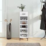 The Living Store Omarica za čevlje bela 30x35x105 cm inženirski les - Omarica Za Čevlje, (21435043) | Shoptok.si