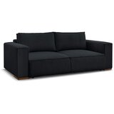 Bobochic Paris Črna raztegljiva/s prostorom za shranjevanje sedežna garnitura iz rebrastega žameta 244 cm Chelsea – | Shoptok.si