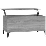 Maison Chic Klubska mizica - kavna mizica - Nizka mizica siva sonoma 90x44,5x45 cm inženirski les, (21752577) Cene