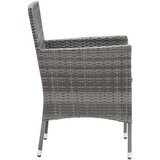 Poli Vrtni jedilni stoli 4 kosi poli ratan sive barve | Shoptok.si