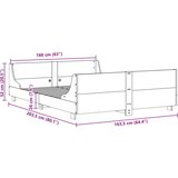 vidaXL Okvir kreveta bez madraca voštano smeđi 160x200 cm od borovine | shoptok.hr