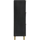  Visoka komoda crna 40 x 33 x 110 cm od konstruiranog drva | shoptok.hr