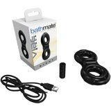 Bathmate Vibe Ring Eight - akumulatorski, vibracijski obroček za penis (črna) | Shoptok.si