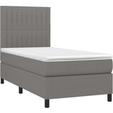  Box spring postelja z vzmetnico temno siva 90x200 cm blago, (20791325) | Shoptok.si